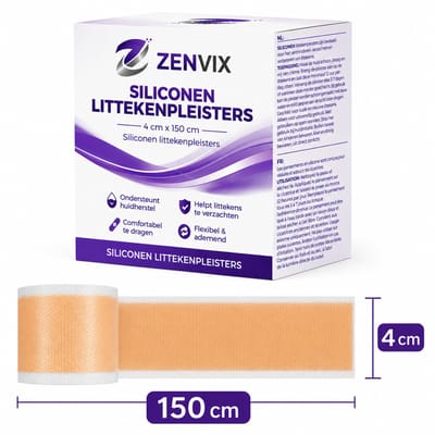 Zenvix® Siliconen Litteken Pleister 4x150 cm – Litteken Vervager - Scar Sheets – Littekens Pleisters Tape – Striemen - Silicone Scar Tape
