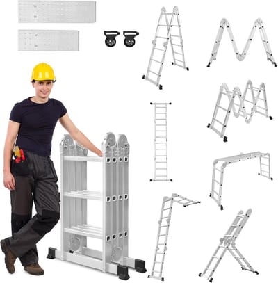 Vouwladder - Telescopische Ladder - Aluminium trap - ladder hulp