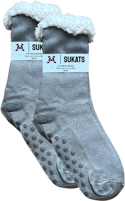 Sukats® Huissokken - Homesocks - Maat 36-41 - Dames Huissokken - Antislip Sokken - Fluffy Sokken - Slofsokken - Variant 156 - Meerdere Maten en Varianten - Verwarmde Sokken