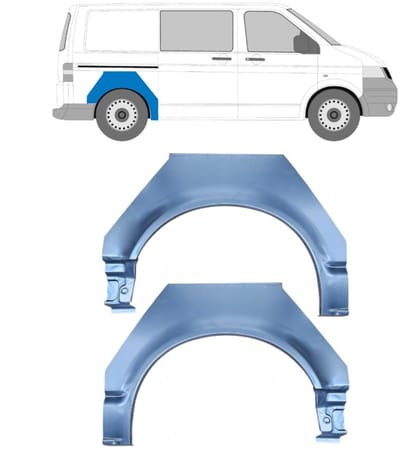 Reparatiepaneel achterspatbord voor Volkswagen Transporter T5 2003-2015