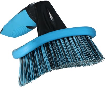 Protecton Bandenborstel - Verwijdert ingebed vuil, zand, remstof - Nat en droog te gebruiken - Beschermende rubberen stootrand - Stevige & comfortabele grip