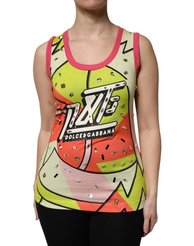Versierde Graphic Tanktop