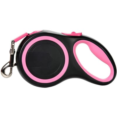 3M 5M 8M 50Kg Hondentuig Intrekbaar Roulette Halsband Voor Kleine Grote Hond Accessoires Verstelbaar Duurzaam Wandelen Hiking Bulldog Touw (Rose,5m Plus - 50 kg) helder roze