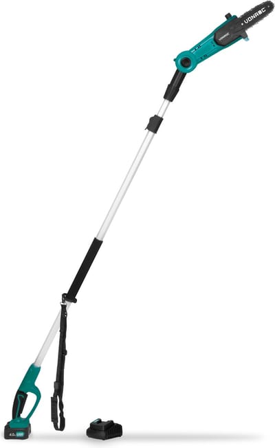 VONROC Telescopische Accu Kettingzaag 20V - Kantelbaar zaagblad - Traploos verlengbaar (Incl. 4.0Ah Accu en snellader)