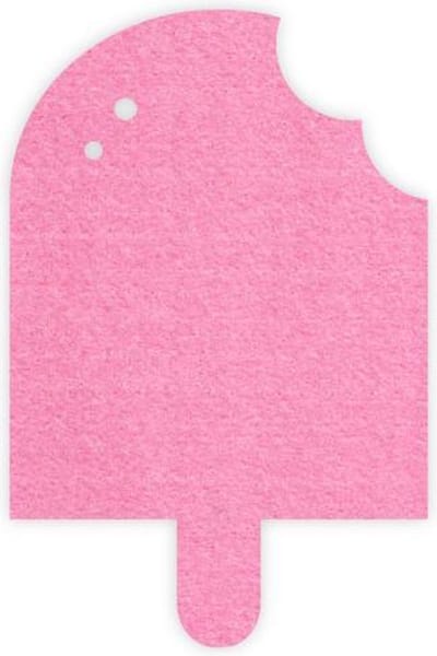 IJs vilt onderzetter - Roze - 6 stuks - 100 x 75 mm - IJs vorm - Glas onderzetter - Cadeau - Woondecoratie - Woonkamer - Tafelbescherming - Onderzetters Voor Glazen - Keukenbenodigdheden - Woonaccessoires - Tafelaccessoires