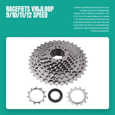 Dailygoods- Vrijloop 9/10/11/12 Snelheid - Chroom-molybdeenstaal - 32/36/42/50T - Fietsvervanging - Snelle/Soepele Verschuiving - Accessoires inbegrepen - Vliegwiel