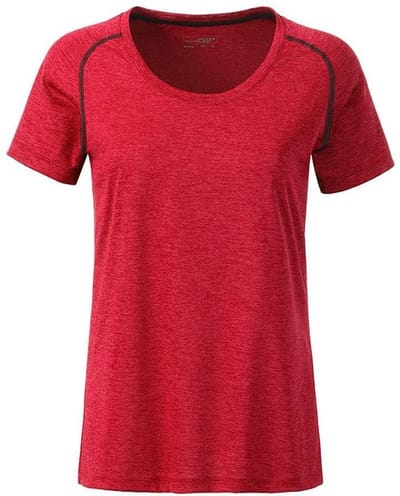 James and Nicholson Dames/Dames Sport T-Shirt (Rood gemêleerd)