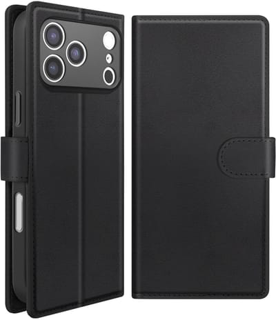 Mayaxess, Hoesje geschikt voor iPhone 17 Pro - 2-in-1 Magnetisch met Standaard, Zwart