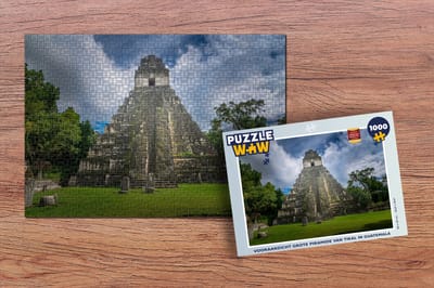 Puzzel Vooraanzicht grote piramide van Tikal in Guatemala - Legpuzzel - Puzzel 1000 stukjes volwassenen