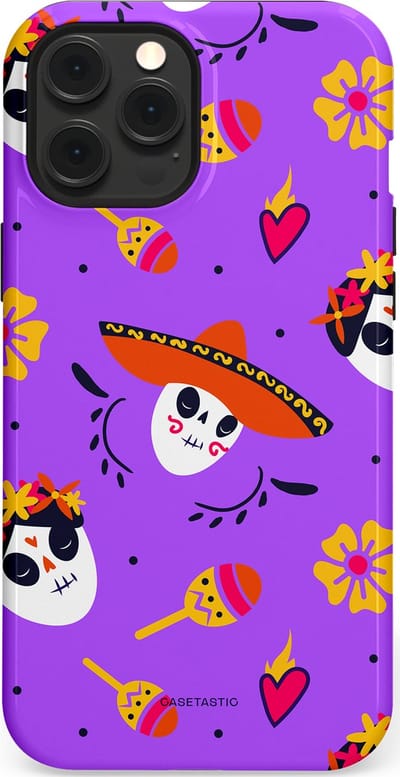 Casetastic Hoesje Geschikt voor Apple iPhone 12 Pro Max Magsafe - Stijlvolle Beschermende Duo-layer Case - Muertos sombrero