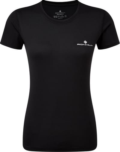 Ronhill Core SS Tee Dames - sportshirts - zwart/wit - Vrouwen - XS
