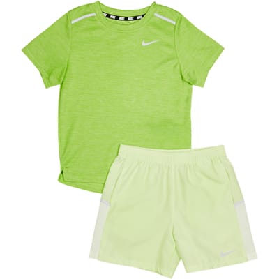 Nike Miler Trainingspakken Peuter - Geel - Maat 104 - 110 CM - Poly Woven