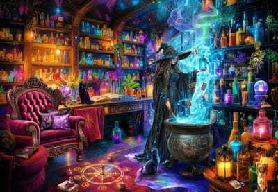 Bluebird Puzzle legpuzzel The Witch's Lair - 1000 stukjes puzzelspel.