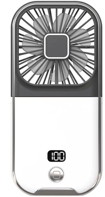 Mini-ventilator, kleine ventilator op batterijen, USB-ventilator, hand- en bureauventilator in één