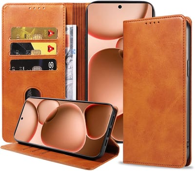 Geschikt voor Oppo Find X8 Ultra Telefoonhoesje Kunstleer met Magnetische sluiting en Pasjeshouder Bookcase met Klepje - Walletcase with Cardslot - Bruin - Smartphonica geschikt voor Oppo Find X8 Ultra