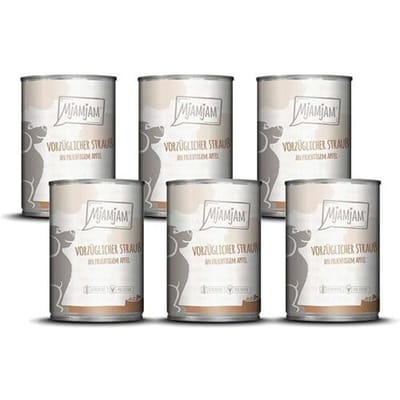 MjAMjAM - Exquise Struisvogel met Fruitige Appel 400 g x 6