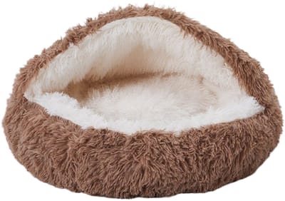 Behave Kattenmand 70 cm - Hondenmand - Bruin - Fluffy Pluche - Verhoogde Randen - Wasbaar - Anti-Slip