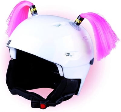 Helm Vlechten - Ski Oren - Helm Decoratie - Eenvoudig Bevestigen - One Size - Roze