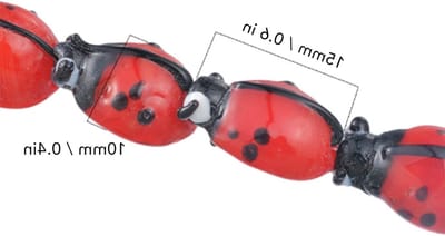 20 Stuks Rode Glazen Lieveheersbeestje Spacer Kralen voor DIY Sieraden maken, Armbanden, Oorbellen en Kettingen