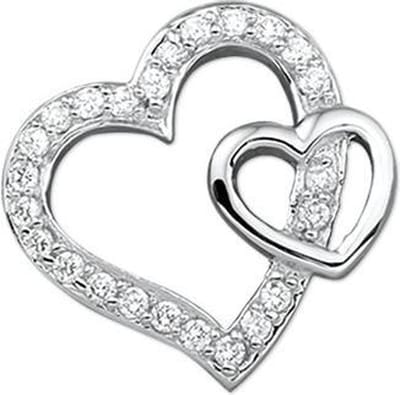 hanger hart zirkonia zilver gerhodineerd