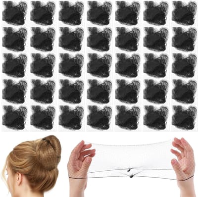 35 Stuks Haarnetten - Onzichtbare Elastische Rand, Ideaal voor Buns, Wigs en Koken - Perfect voor Dansers en Slapen