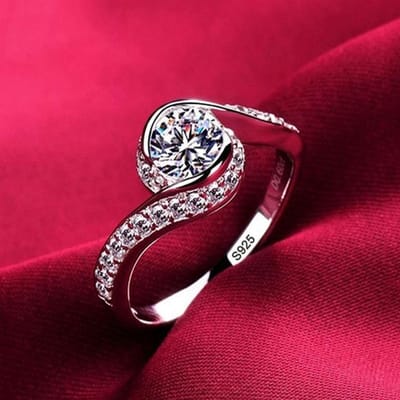 Nooit Verkleurende 18K Witgouden Ringen Dames Hoge Kwaliteit Zirkonia Diamant Originele 925 Zilveren Ringen Trouwring Bruidssieraden Cadeau 5 gray