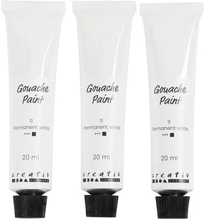 CC Gouacheverf 3x20 ml Wit