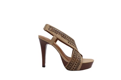 Diane Von Furstenberg Zoe hoge platform sandalen in bruin leer