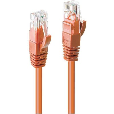 LINDY 48113 RJ45 Netwerkkabel, patchkabel CAT 6 U/UTP 15.00 m Oranje Vergulde steekcontacten 1 stuk(s)