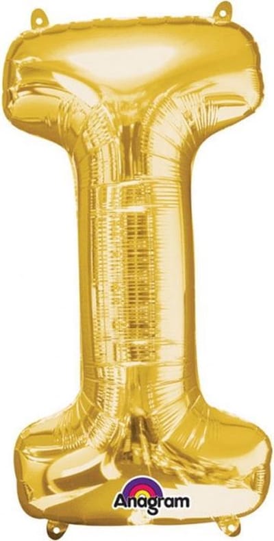 AMSCAN - Goudkleurige grote aluminium letter ballon - Decoratie > Ballonnen