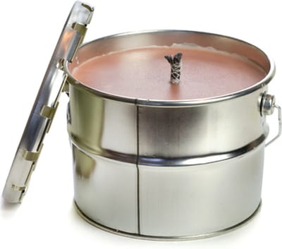 Buitenkaars - buitenblik kaars brique - Ø18x14 cm - 50 uur branduren - gerecyclede paraffine - Rustik Lys