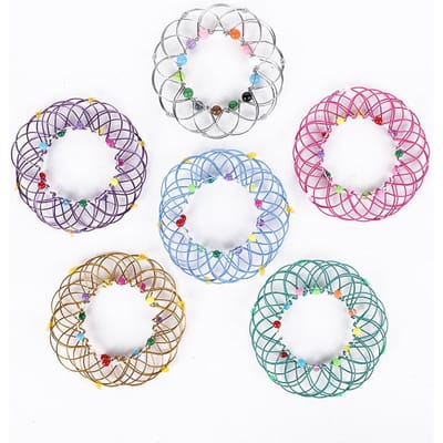 36 Variations Cercle en Acier Doux Panier à Fleurs Jouet pour le Bout des Doigts Soulageant le Stress Flexible Magique Antistress Fidget Cadeau pour Enfants