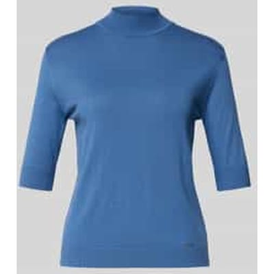 Gebreid shirt met opstaande kraag