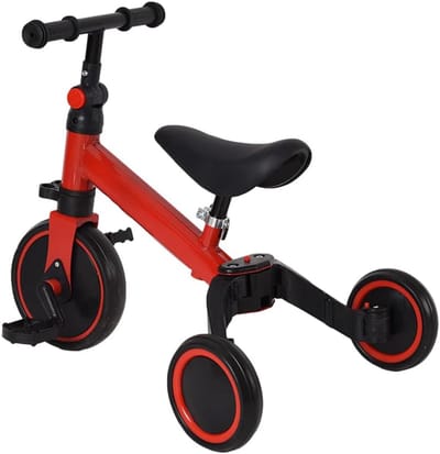 Driewieler Kinderen - Loopfiets Peuter - Spelen Buiten - Groei Meegroeiend - Tot 15 kg - Rood