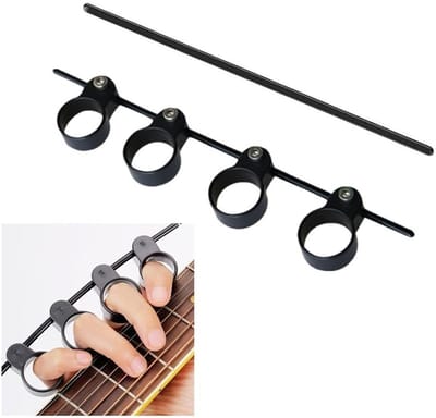 Verstelbare Vingertrainer voor Gitaar, Oefenapparaat voor Vingers, Snelheidstraining en Vingersterkte Verbeteren
