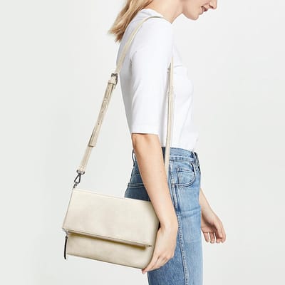 Kleine schoudertas voor dames, veganistisch PU-leer, handtas, crossbody schoudertas, diefstalbescherming, meerdere vakken met verstelbare afneembare schouderriem