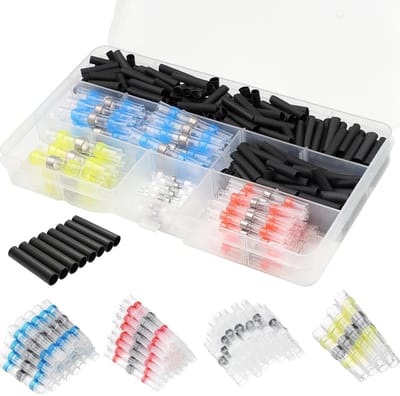 Set van 300 Stuks Solder Switches - Verwarmbare Krimpverbindingen, Waterdichte Kabels, Geschikt voor Auto en Maritieme Toepassingen