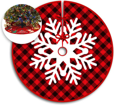 Q2P - Kerstboomrok - Sneeuwvlok - Kerstversiering - Kerstkleed - Kerstboomkleed - Kerstdecoratie - Kerst - Decoratie - 90cm