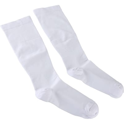 3 paar Compressiekousen Grote Maten Afnemende Compressie Ademend Extra Brede Kuitcompressie XXL white