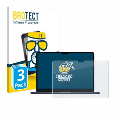 BROTECT - Screenprotector voor Apple MacBook Air 13" M5 2026 - Folie Beschermfolie Beschermglas matte 3 Stuks