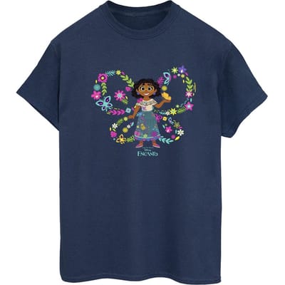 Disney Dames/Dames Encanto Mirabel Vlinder Katoenen Vriend T-shirt (Marineblauw)