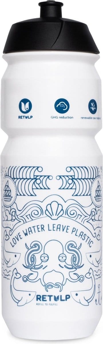 Retulp Bio Bidon - Sport - Waterfles - Drinkfles - Ocean - Suikerriet - 750 ml
