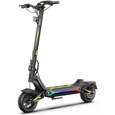 OOTD SR1 Volwassen Opvouwbare E-Scooter voor woon-werkverkeer 1400W 48V20Ah Batterij 10 Inch Tubeless Banden Mechanische Kabel Schijfremmen Dubbele Veer Schokabsorptie zwart