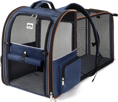 Draagtas - Reistas - voor Katten en Honden - Opvouwbaar - Ademend - Tot 8KG - Blauw