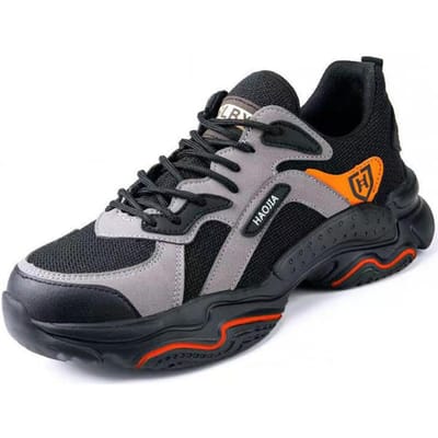Lichtgewicht heren veiligheidsschoenen lekvrije stalen neus schoenen voor dames heren werkschoenen ademende beschermende werk sneakers heren 37 gray