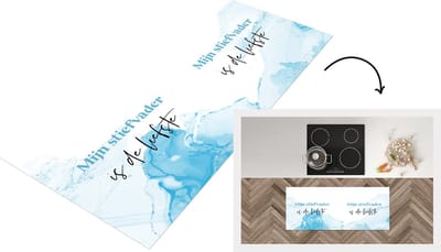 Keukenloper - Loper keuken - Stiefvader - Quote - Mijn stiefvader is de liefste - Papa - 120x50 cm - Keukenloper vinyl