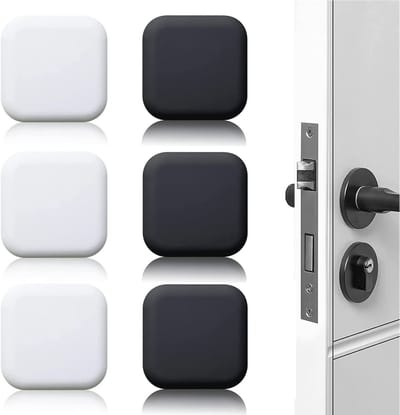 Zelfklevende Wanddeurstoppers - 6 Stuks Gummipuffer 45mm x 45mm voor Deuren en Muren