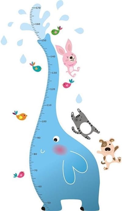 Muursticker olifant blauw kinderkamer - babykamer - wanddecoratie