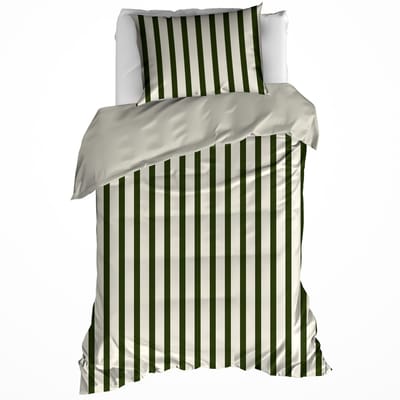 De Witte Lietaer Dekbedovertrek Matcha Winter Moss - 140 x 200/220 + 60 x 70 cm - Katoen Flanel