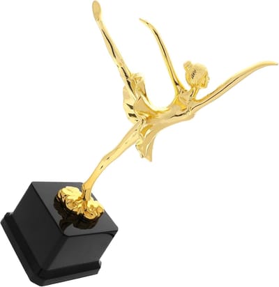 Dans Trofee - Winnaar Beker - Dans Wedstrijd - Ballet Danseres Beeldje - 25.5 cm Hoog - Goudkleurig